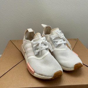 Adidas NMD R1 White beige and peach pink Women size 7.5